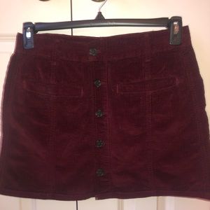 Corduroy mini skirt